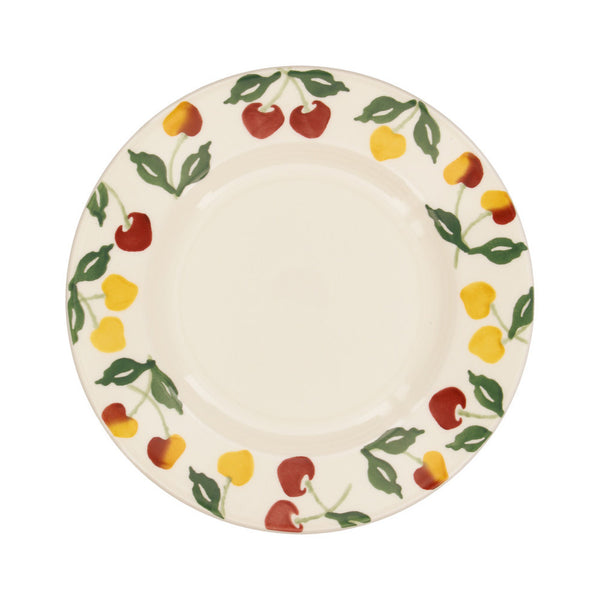 CHE010063-EMMA BRIDGEWATER SUMMER CHERRIES 8.5" PLATE