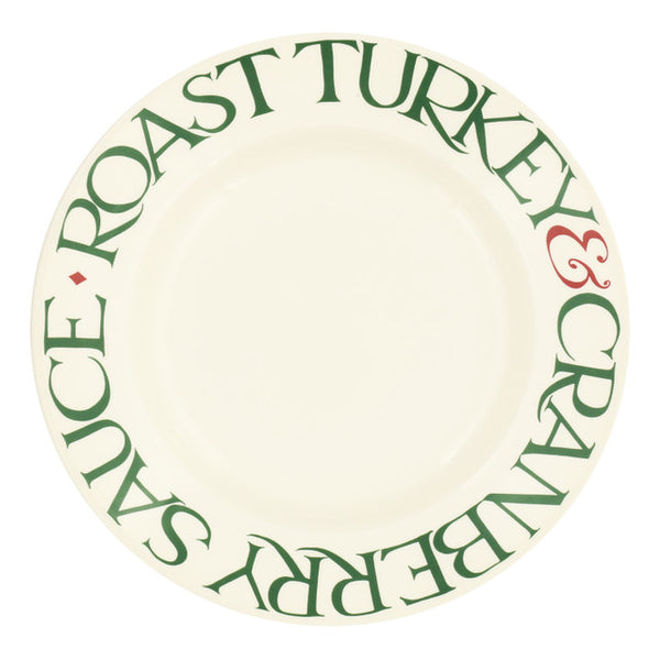 Christmas Toast Roast Turkey 10 1/2 inch Plate