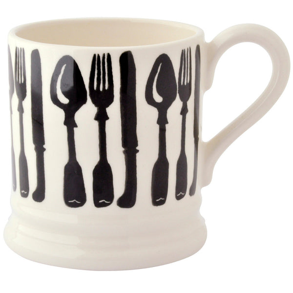 KAF010002 - EMMA BRIDGEWATER KNIVES & FORKS 1/2 PINT MUG