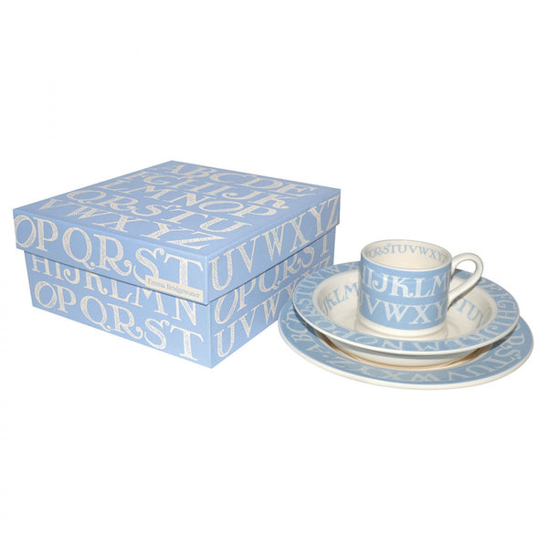 BLUE ALPHABET 3 PIECE SET BOXED