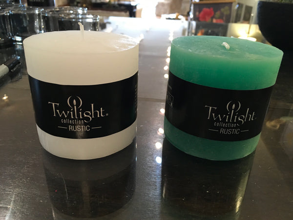 Rustic pillar candle 3 x 3