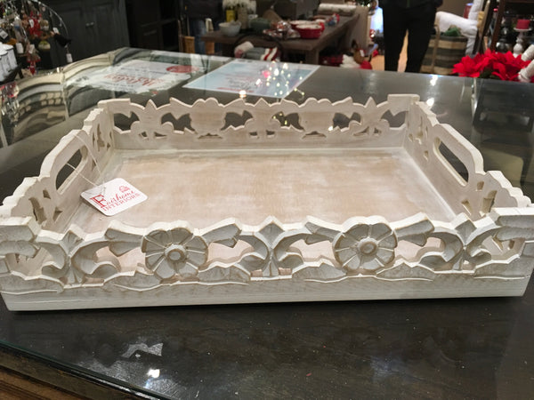 Wooden cutout tray
