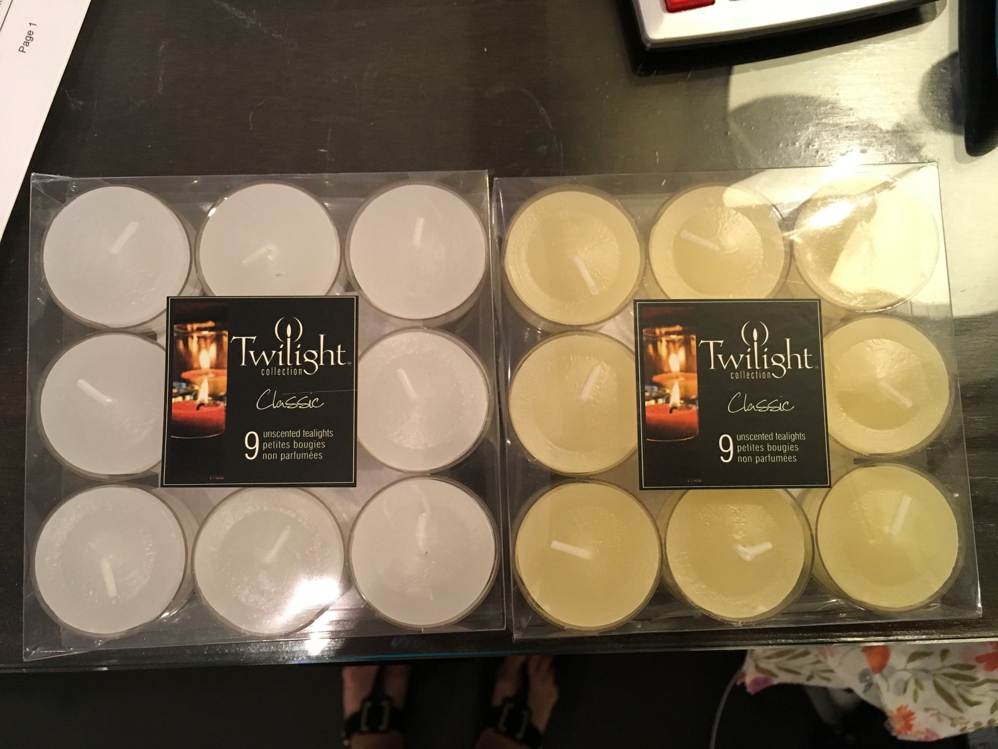 Assorted unscented tealights